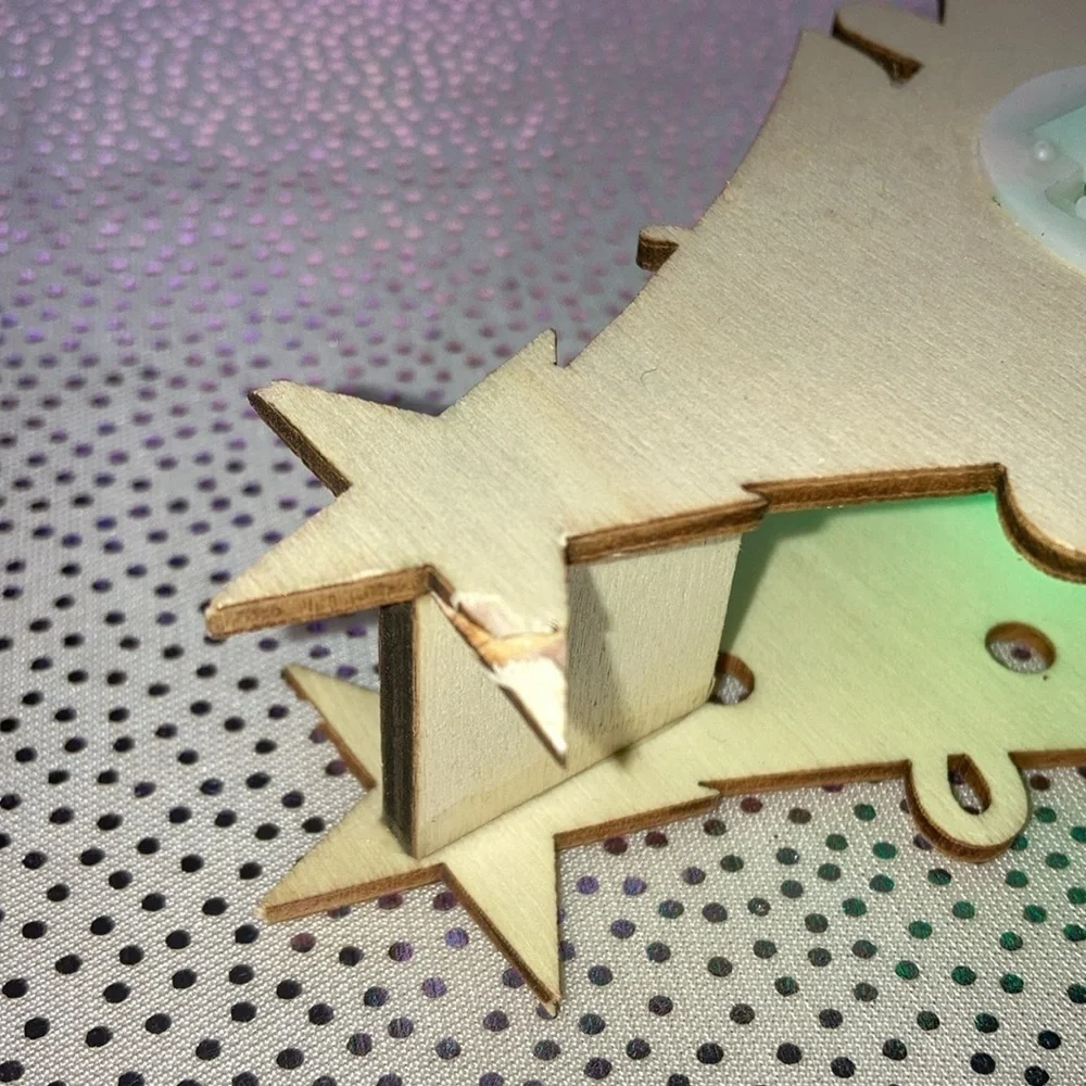 Christmas diy pre lit wood decor see pictures please with green light